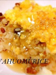 納豆チャーハンのあんかけオムライス-レシピのメイン写真