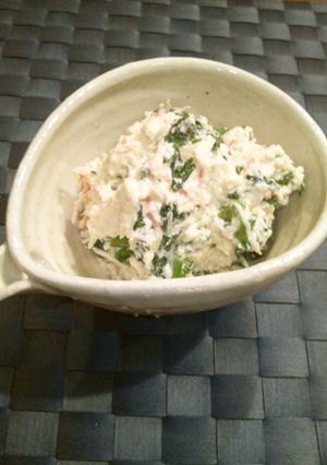 香り箱と春菊の塩麹豆腐和え-レシピのメイン写真