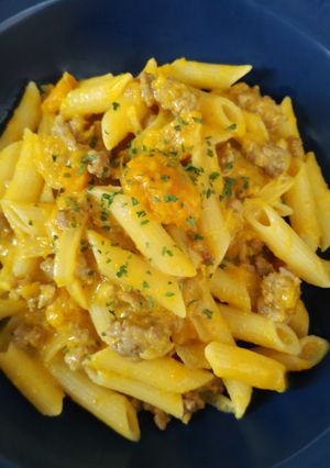 挽き肉のカボチャクリームパスタ*グラタン-レシピのメイン写真