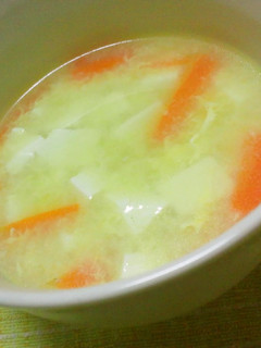 豆腐と卵の中華風スープ-レシピのメイン写真
