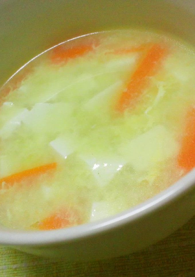 豆腐と卵の中華風スープ-レシピのメイン写真