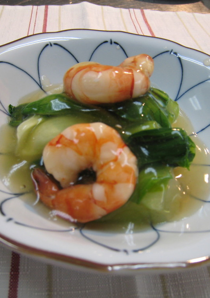 青梗菜とエビのうすくず煮-レシピのメイン写真