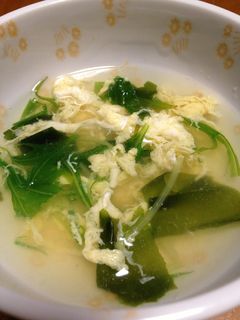 玉子と水菜のすまし汁-レシピのメイン写真