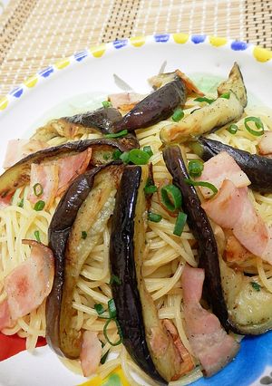 茄子とベーコンの和っぽいパスタ-レシピのメイン写真