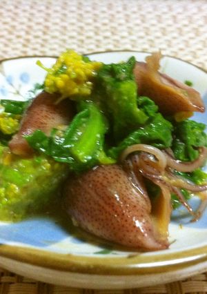 菜の花とホタルイカの酢味噌和え-レシピのメイン写真