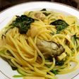カキとほうれん草のバター醤油パスタ