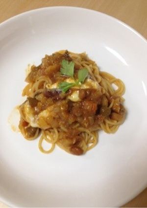 ミネストローネで簡単トマトソースのパスタ-レシピのメイン写真