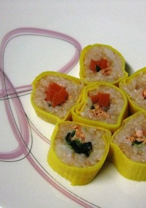 赤ちゃんにも恵方巻き♪（太巻き）☆離乳食-レシピのメイン写真