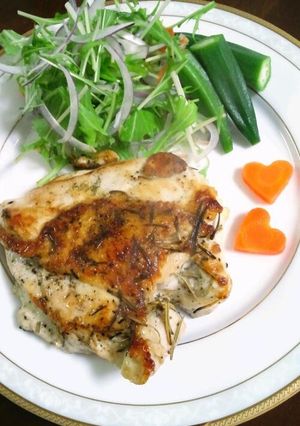 鶏胸肉のハーブ焼き♬-レシピのメイン写真