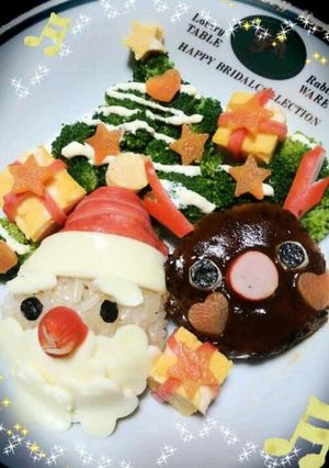 クリスマス♡サンタさんプレート-レシピのメイン写真