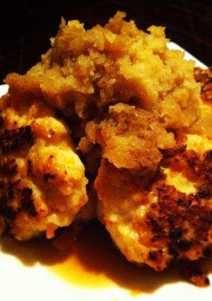 鶏挽肉(むね肉)のヘルシー和風ハンバーグ-レシピのメイン写真