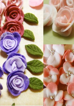 小量だけ作るシュガークラフト＊花、薔薇＊-レシピのメイン写真