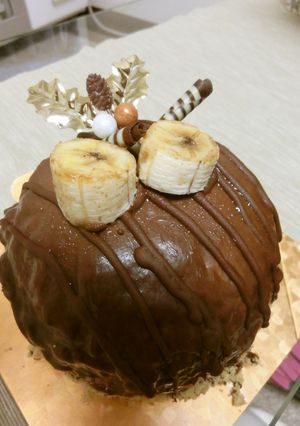 バナナショコラドームケーキ-レシピのメイン写真