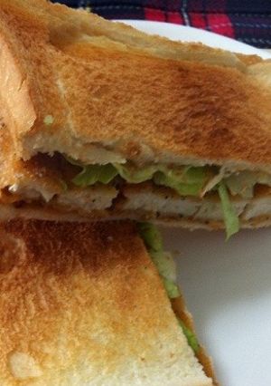 ガッツリ食べたい朝食☆ホットチキンサンド-レシピのメイン写真