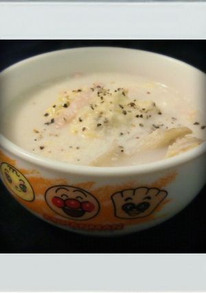 ■簡単鍋■豆腐舞茸チーズ豆乳スープ減量昼-レシピのメイン写真