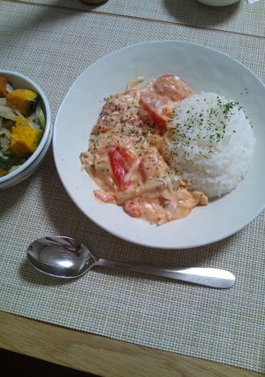 カニカマとフレッシュトマトのクリーム煮-レシピのメイン写真