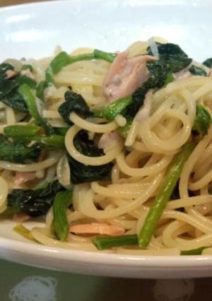 サーモンとほうれん草のクリームパスタ-レシピのメイン写真