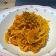 ひき肉とかぼちゃのスパゲッティ