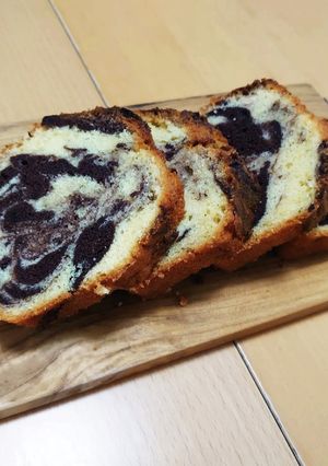 混ぜてくだけで!!マーブルパウンドケーキ-レシピのメイン写真