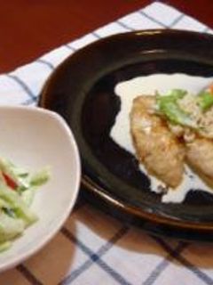 ささ身のきのこクリームかけ♪-レシピのメイン写真
