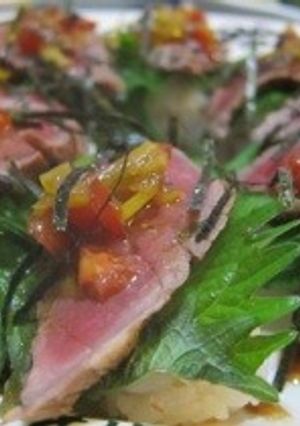 牛タタキ寿司★イタリアン風-レシピのメイン写真
