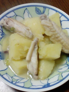 手羽中とジャガイモのあっさり煮-レシピのメイン写真