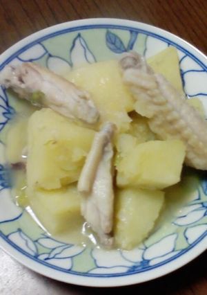 手羽中とジャガイモのあっさり煮-レシピのメイン写真