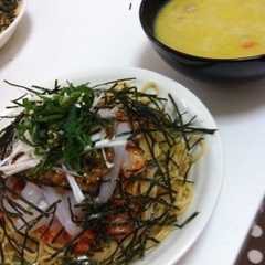 納豆イカキムチパスタ-レシピのメイン写真