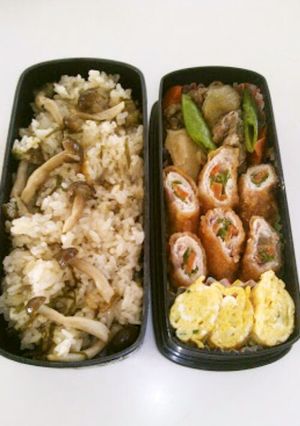 パパのお弁当(しめじの炊き込みご飯)-レシピのメイン写真