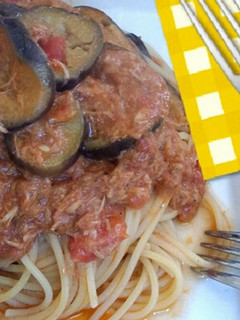 簡単♡ナスとトマトのツナパスタ-レシピのメイン写真