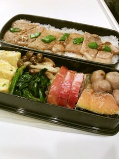 パパのお弁当(豚のしょうが焼き丼)-レシピのメイン写真