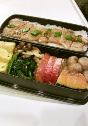 パパのお弁当(豚のしょうが焼き丼)-レシピのメイン写真