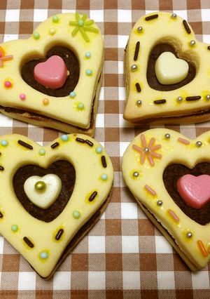 ♥︎バレンタインにサンドクッキー♥︎-レシピのメイン写真