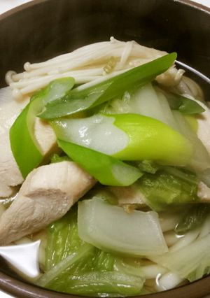ヘルシー！たっぷり野菜と鶏のささみうどん-レシピのメイン写真