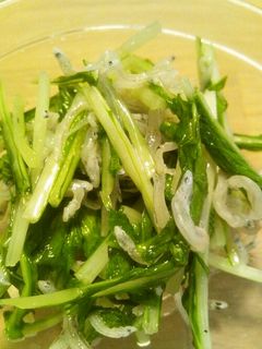水菜とじゃこのにんにく炒め-レシピのメイン写真