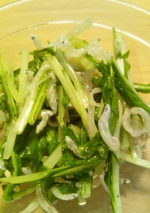 水菜とじゃこのにんにく炒め-レシピのメイン写真