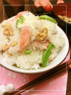 香り箱とスナップエンドウの混ぜご飯-レシピのメイン写真