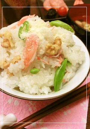 香り箱とスナップエンドウの混ぜご飯-レシピのメイン写真