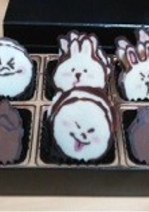 LINEキャラでチョコレート-レシピのメイン写真