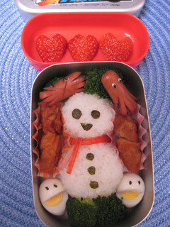 初めてのキャラ弁 雪だるま-レシピのメイン写真