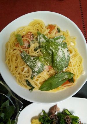 トマトとバジルのパスタ-レシピのメイン写真