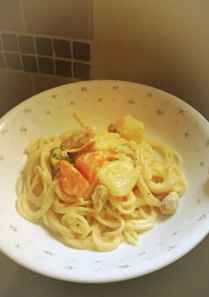 クリームシチューパスタ-レシピのメイン写真