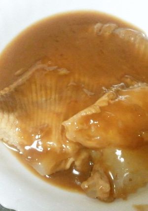 大好物☆カスベ(エイヒレ)の黒酢煮-レシピのメイン写真