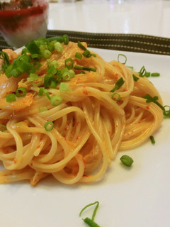 おひとりランチ…キムチのクリームパスタ-レシピのメイン写真