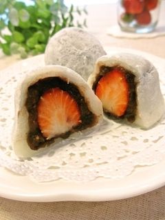 切り餅でつくる…いちご大福♪-レシピのメイン写真