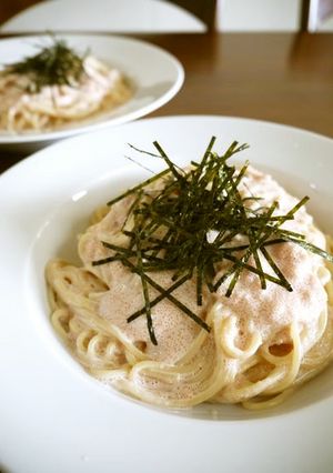 ボウルで簡単！たらこクリームパスタ♪-レシピのメイン写真