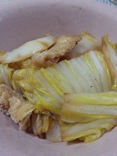 簡単!甘い!焼き白菜とあげの煮びたし-レシピのメイン写真