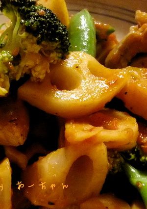 鳥肉とレンコンのトマト煮-レシピのメイン写真