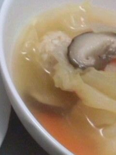残り野菜で鶏団子のぽかぽか生姜スープ-レシピのメイン写真