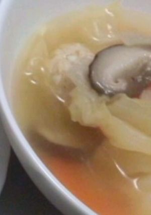 残り野菜で鶏団子のぽかぽか生姜スープ-レシピのメイン写真